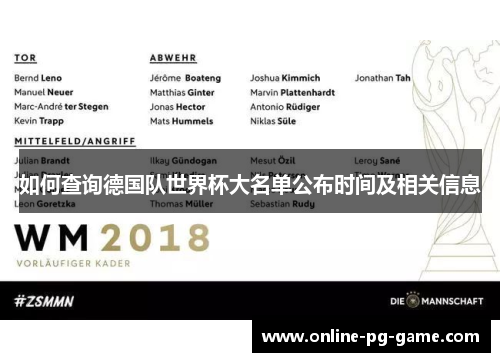 如何查询德国队世界杯大名单公布时间及相关信息